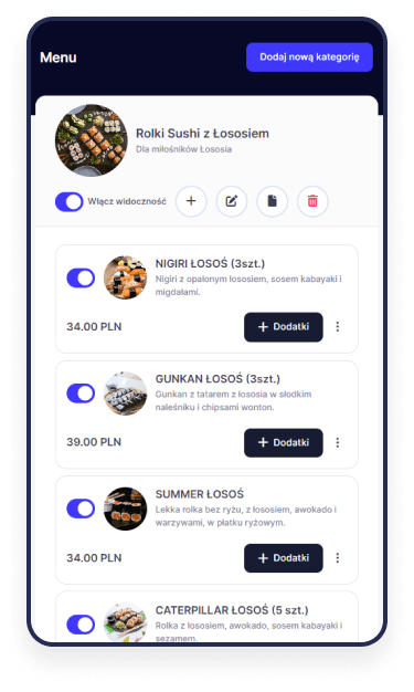 Konfiguracja menu mobile